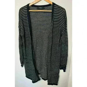 Vero Moda Buttonless Cardigan Dark Navy with Gold Size L Pocket and Navy Trim